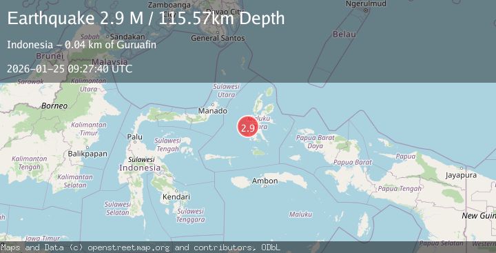 Map of Halmahera, Indonesia