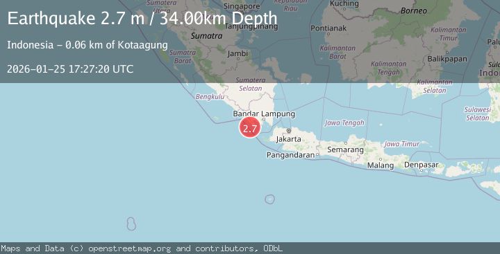 Map of Sunda Strait, Indonesia