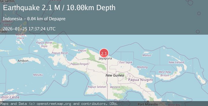 Map of Near North Coast of West Papua