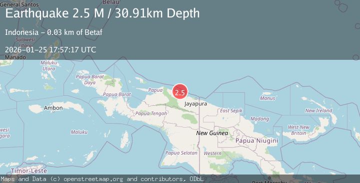 Map of Near North Coast of West Papua