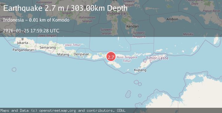 Map of Flores Region, Indonesia