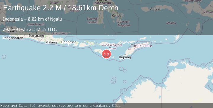 Map of Sumba Region, Indonesia