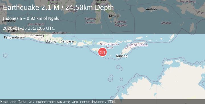 Map of Sumba Region, Indonesia