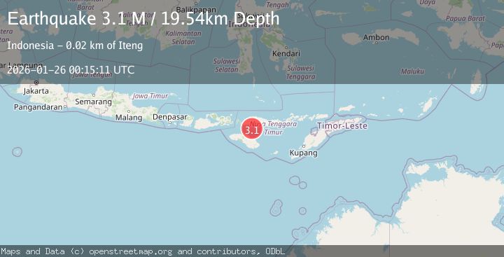 Map of Sumba Region, Indonesia