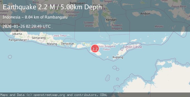 Map of Sumba Region, Indonesia