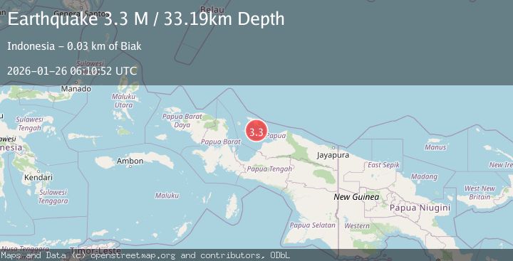 Map of West Papua Region, Indonesia
