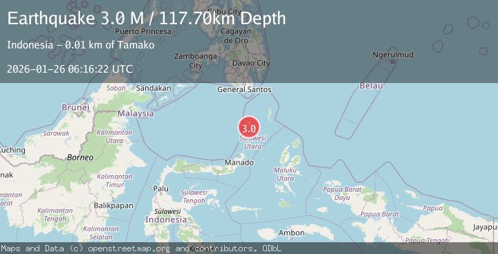 Map of Talaud Islands, Indonesia