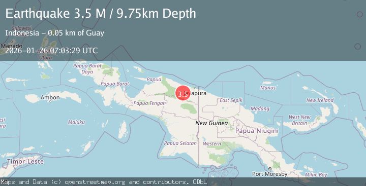Map of Near North Coast of West Papua
