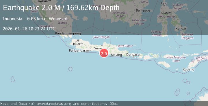 Map of Java, Indonesia