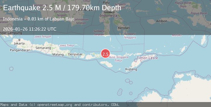 Map of Flores Region, Indonesia
