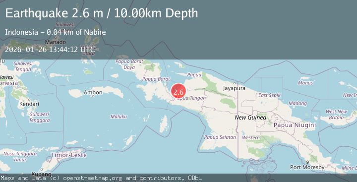 Map of West Papua Region, Indonesia