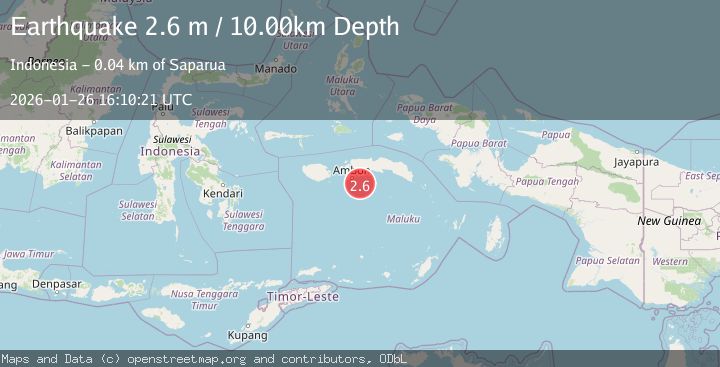 Map of Seram, Indonesia