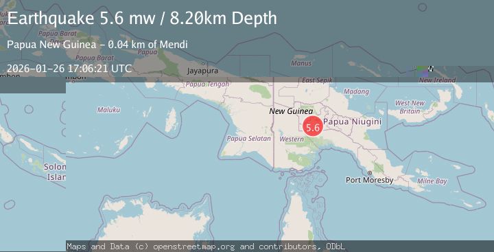 Map of New Guinea, Papua New Guinea