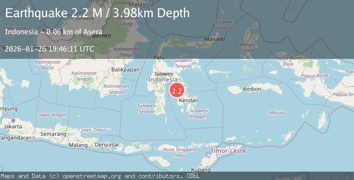 Map of Sulawesi, Indonesia