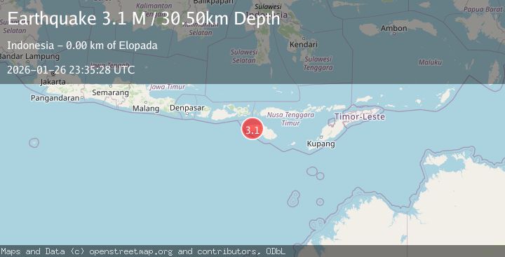 Map of Sumba Region, Indonesia