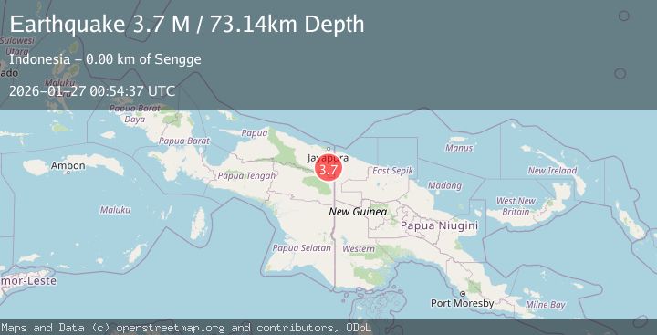 Map of West Papua, Indonesia