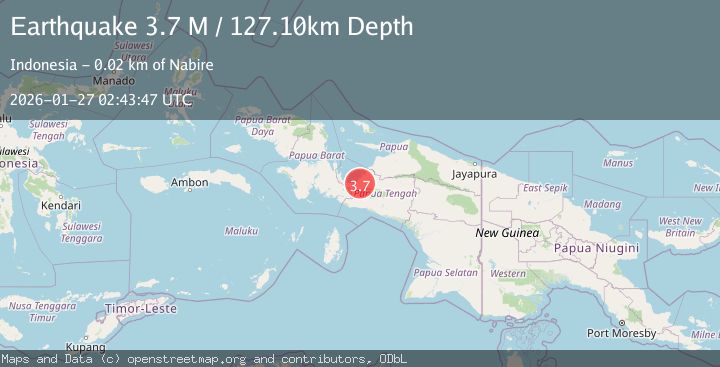 Map of West Papua Region, Indonesia