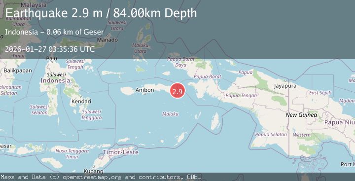 Map of West Papua Region, Indonesia