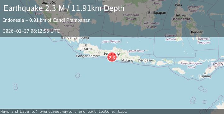 Map of Java, Indonesia