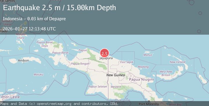 Map of Near North Coast of West Papua