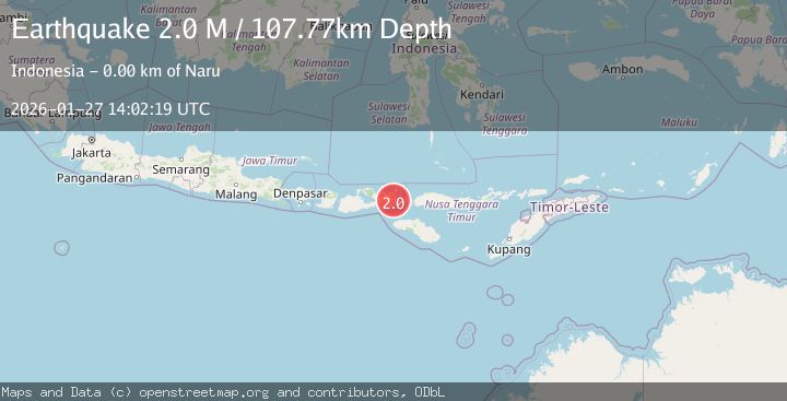 Map of Sumbawa Region, Indonesia