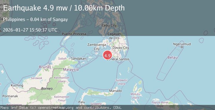 Map of Mindanao, Philippines