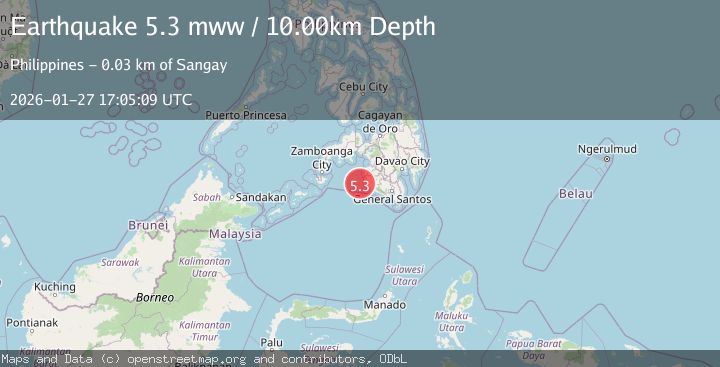 Map of Mindanao, Philippines