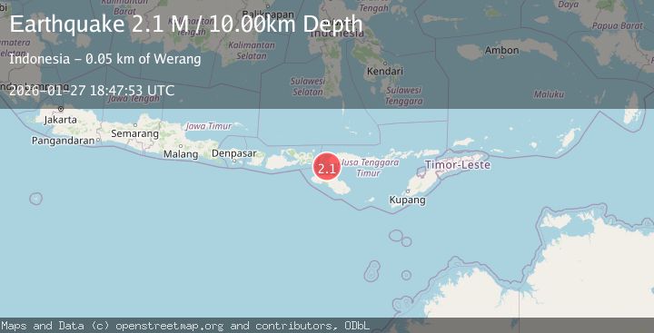 Map of Flores Region, Indonesia