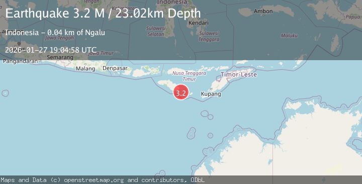 Map of Sumba Region, Indonesia