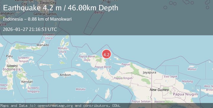 Map of West Papua Region, Indonesia