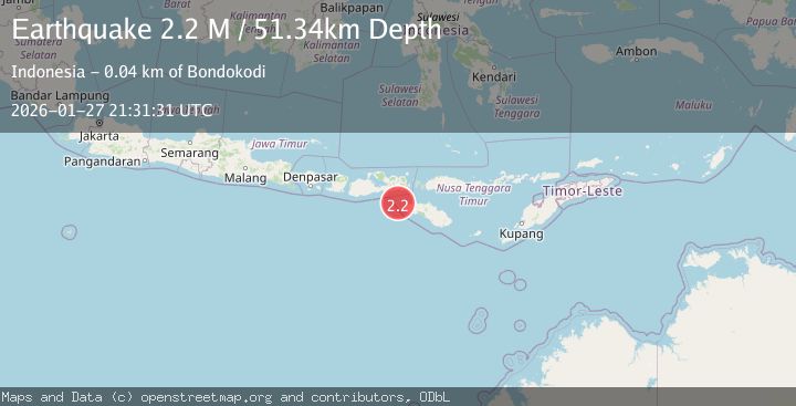 Map of Sumbawa Region, Indonesia
