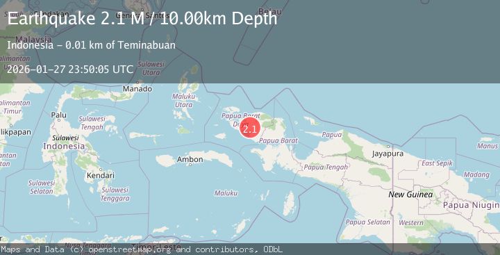 Map of West Papua Region, Indonesia