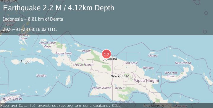 Map of Near North Coast of West Papua