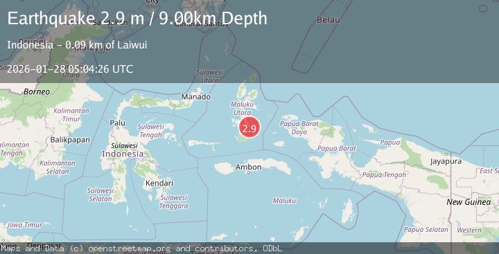 Map of Halmahera, Indonesia