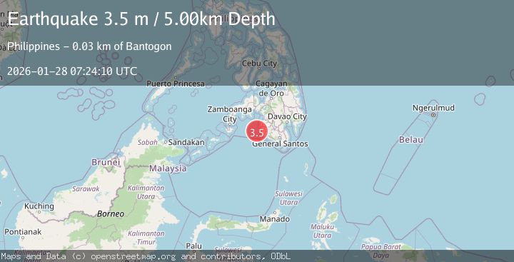 Map of Mindanao, Philippines
