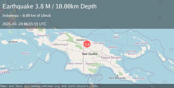 Map of New Guinea, Papua New Guinea