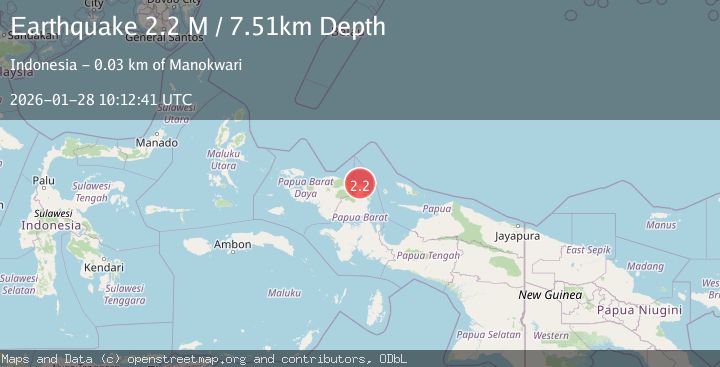 Map of West Papua Region, Indonesia