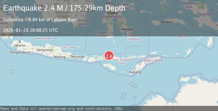 Map of Flores Region, Indonesia