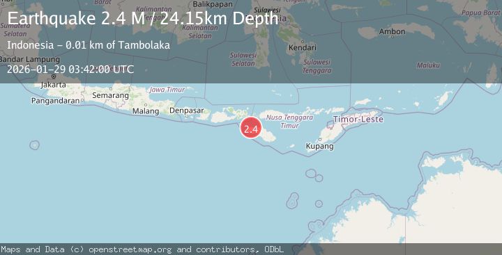 Map of Sumba Region, Indonesia