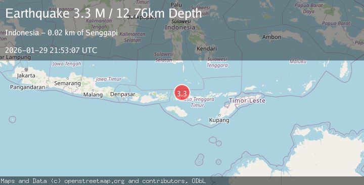 Map of Flores Region, Indonesia