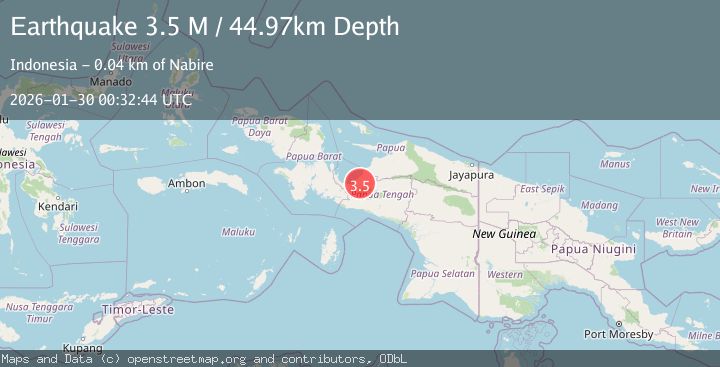Map of West Papua Region, Indonesia