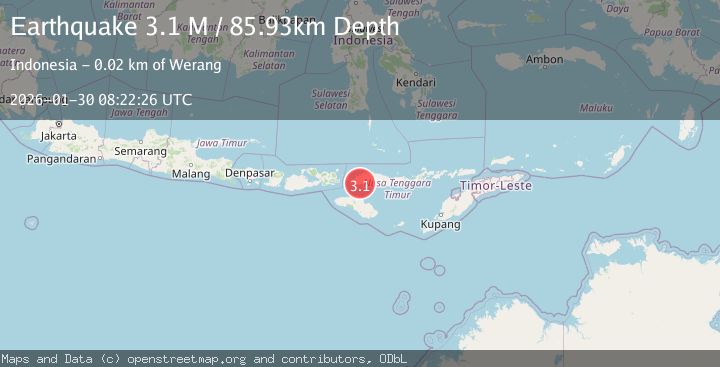 Map of Flores Region, Indonesia