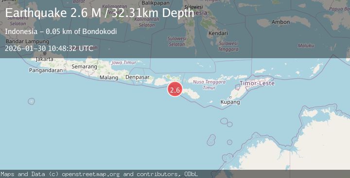 Map of Sumbawa Region, Indonesia