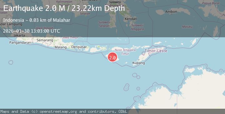Map of Sumba Region, Indonesia