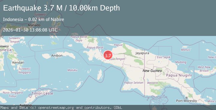 Map of West Papua Region, Indonesia
