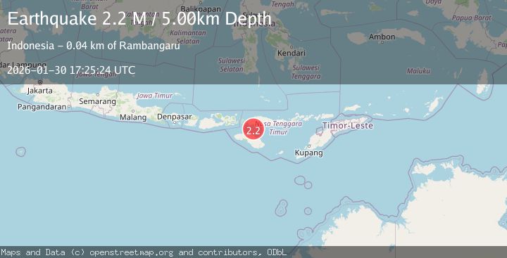 Map of Sumba Region, Indonesia