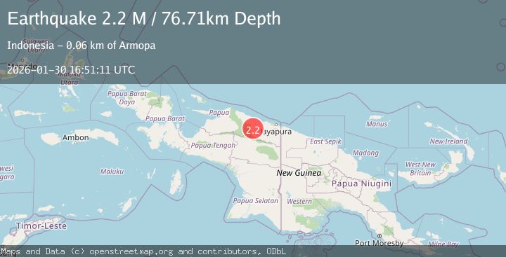 Map of Near North Coast of West Papua