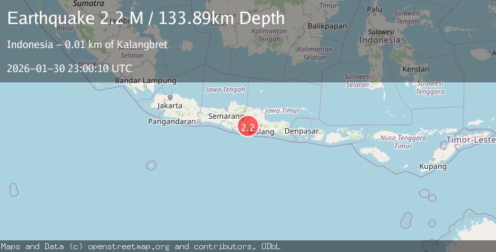Map of Java, Indonesia