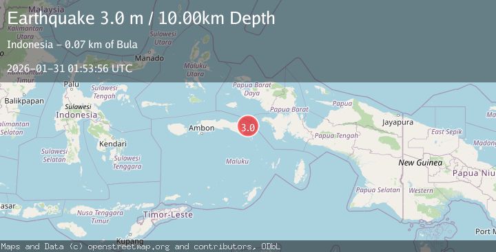 Map of West Papua Region, Indonesia