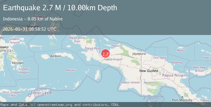 Map of West Papua Region, Indonesia